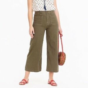 J.crew point sur wise leg crop pant in loden green